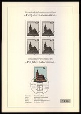 BERLIN SD-ETB 1989 SCHWARZDRUCK-ERSTTAGSBLATT - REFORMATION - RAR!!! uc06