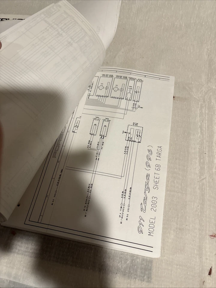 Manual técnico original de fábrica Porsche 911 996 diagramas de circuito 2003 Foto 4 de 4