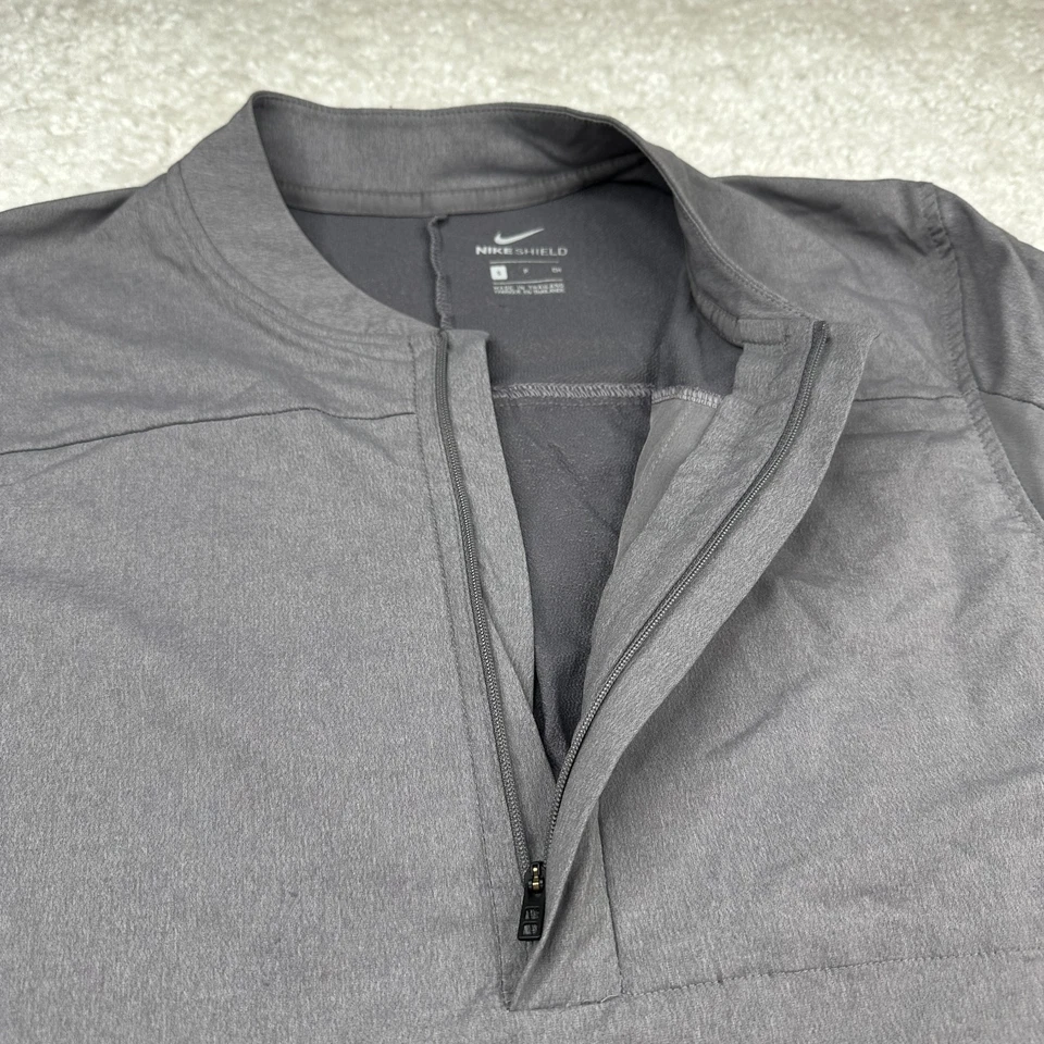 Nike Shield Half Zip Golf Jacket Mens Small Gray Swoosh 892211 Wind Lightweight - Image 4 of 4
