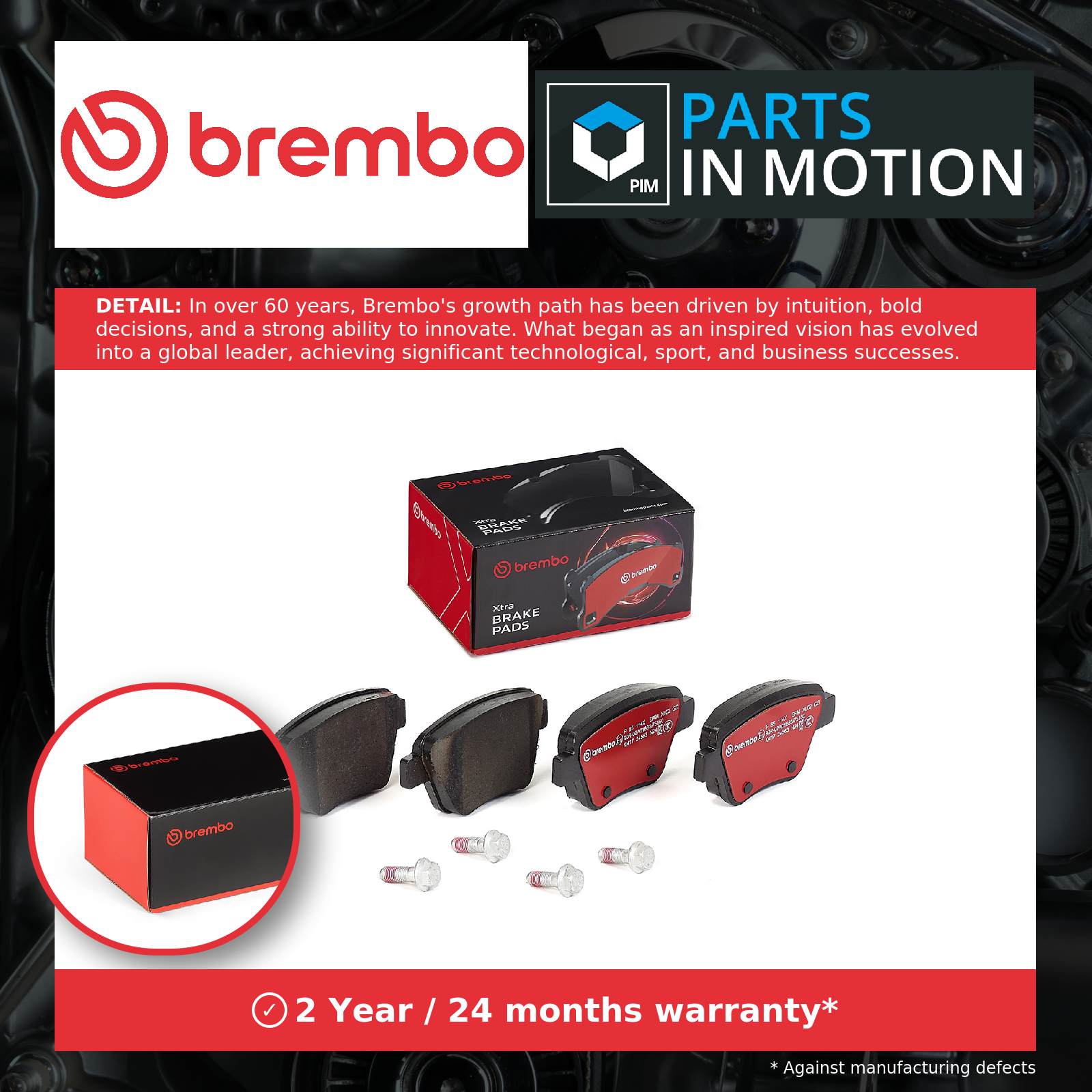 P 85 114X Disc Brake Brake Pad Set Rear Fits Audi A1 Sportback A3 Seat By Brembo - Image 16