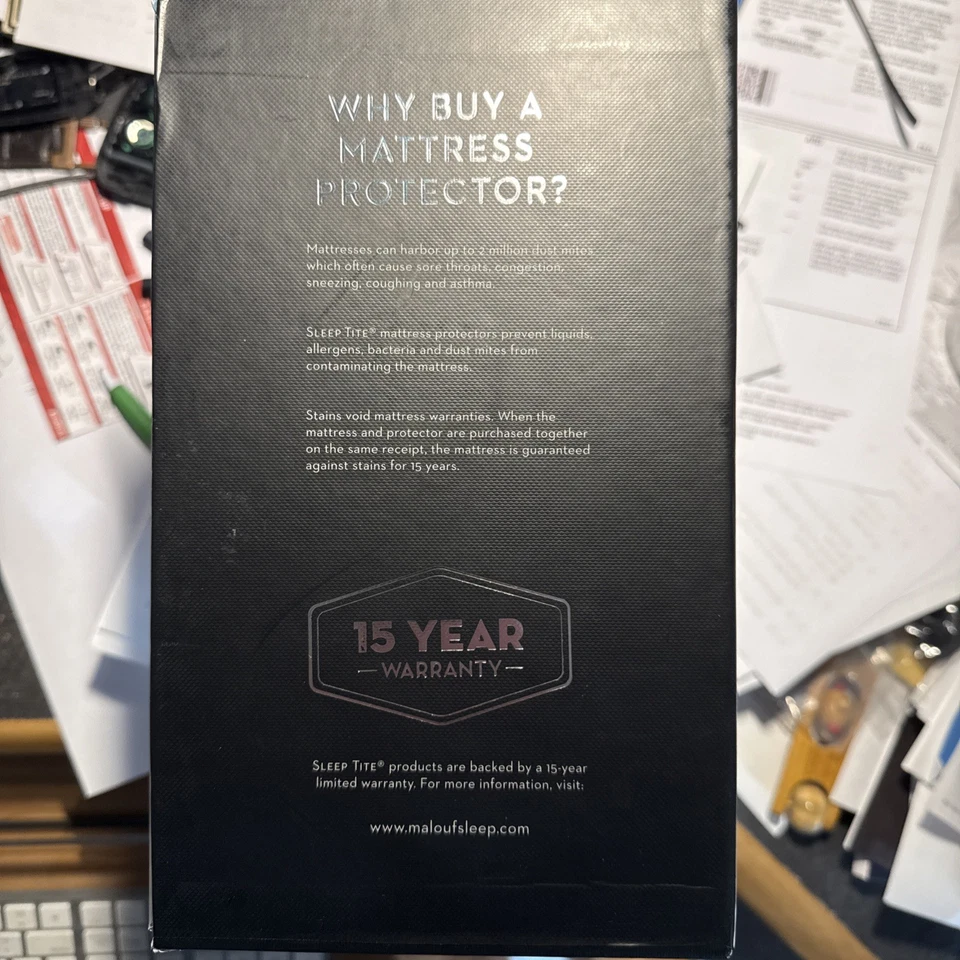 Protector de colchón Sleep Tite Omniphase Tencil Split King bolsillo profundo lujo  Foto 4 de 4