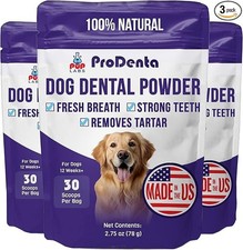 3x ProDenta, All-Natural Dog Breath Freshener, 2.75 Ounce EXP 12/2028 New sealed