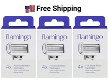 Lot of 3 - Flamingo 4x Five-Blade Razor Cartridges