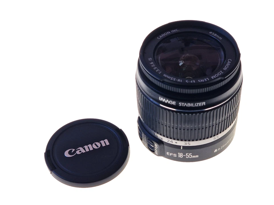 CANON 18-55mm 1:3.5-5.6 IS Objektiv EF-S Bajonett APS-C 18 55 mm Zoom Lens EFS - Bild 1 von 2