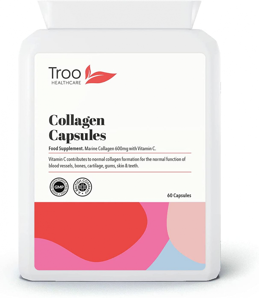 Troo Marine Collagen Supplement - 60 High Strength Capsules 1200mg Serving -...