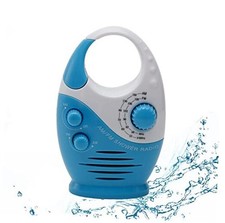 Shower Radio, Bathroom Radio AM FM, Waterproof Hanging Shower Radio blue