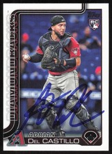 2025 Topps Adrian Del Castillo Rookie Auto Arizona Diamondbacks #226 COA RC Card