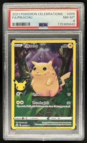 2021 Pokemon SWSH Celebrations Pikachu Holo #005/025 PSA 8