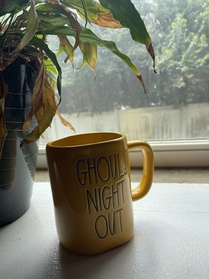 Rae Dunn Halloween Mug ''Ghouls Night Out'' Ghost Ghouls Pumpkins