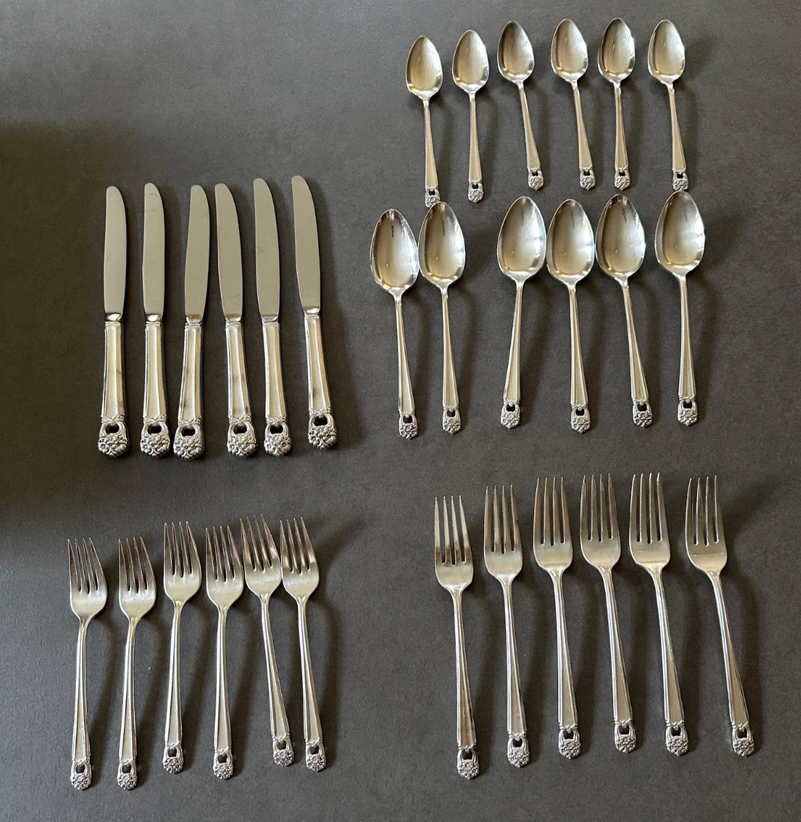 1847 Rogers Bros Eternally Yours Flatware-Set Antique US Silver