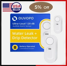 Water Leak Sensor with 120Db Audio Alarm Clearance Price-US Stock