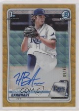 2020 Bowman Draft Gold Wave Refractor 18/50 Hunter Barnhart #CDA-HB Auto 2f9