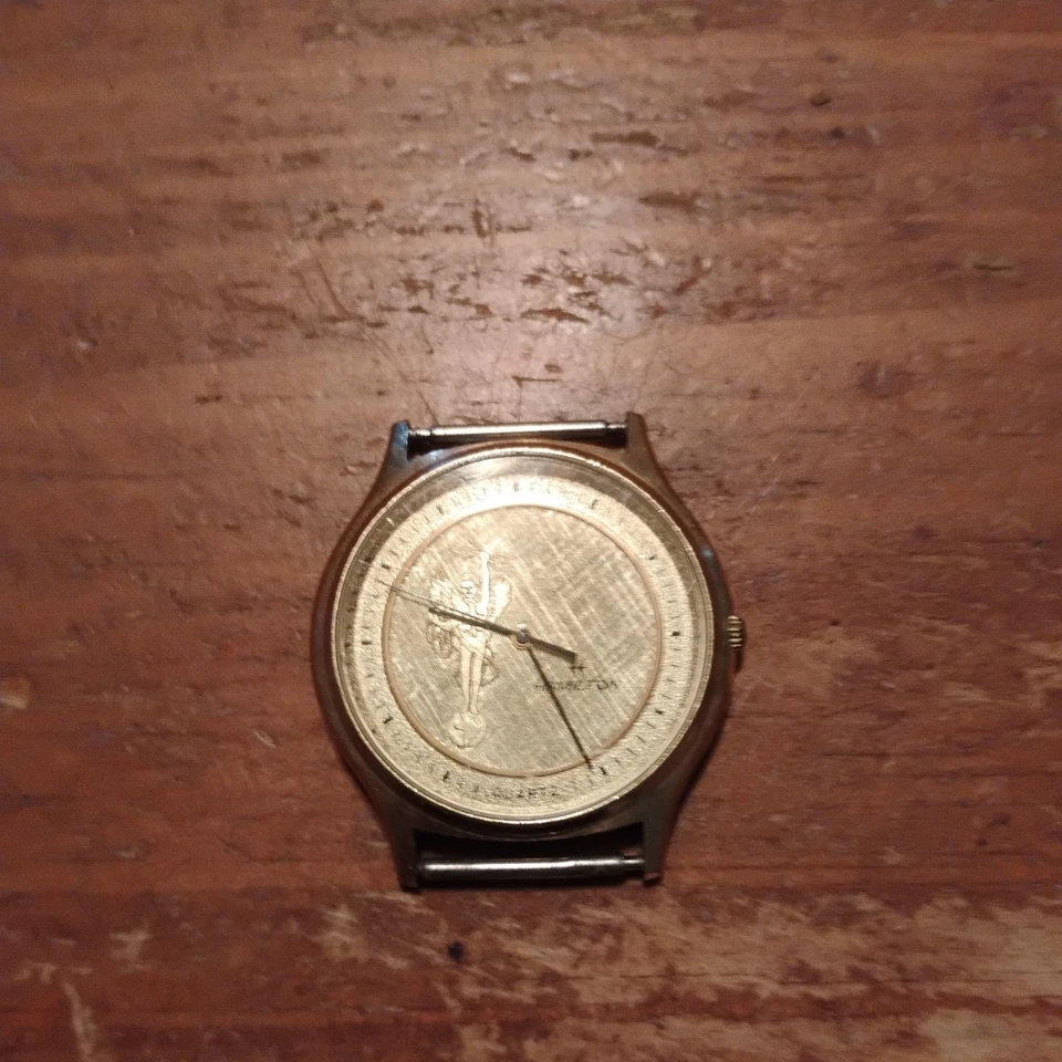 Hamilton 9812 натуральной кожи кварцевые аналоговые мужские часы новый аккумулятор - Изображение 3 из 4