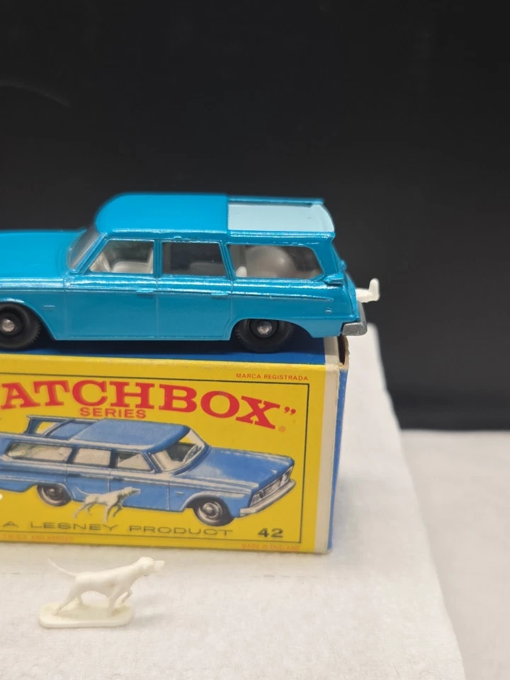 Matchbox Series LESNEY No. 42 Studebaker Station Wagon W/ Original Box England  - Image 4 of 4
