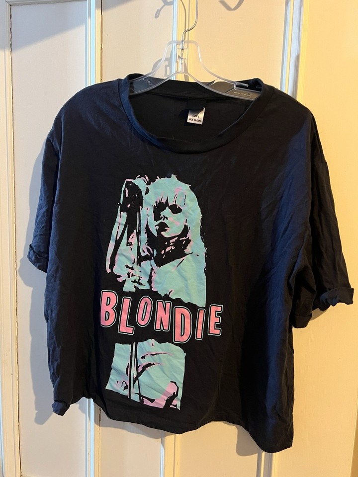 Blondie Picture This Cropped T Shirt Womens Band Tee  Style Crop Top. L