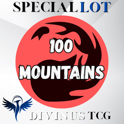 100 MOUNTAIN ONLY Magic the Gathering Basic Lands Lot -MOUNTAIN-MTG - DivinusTCG