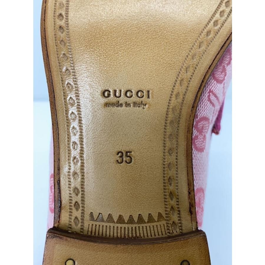 GUCCI Women's Canvas Loafers Dress Shoes Size:35/JP:22 Pink 141149K Authentic thumbnail 5