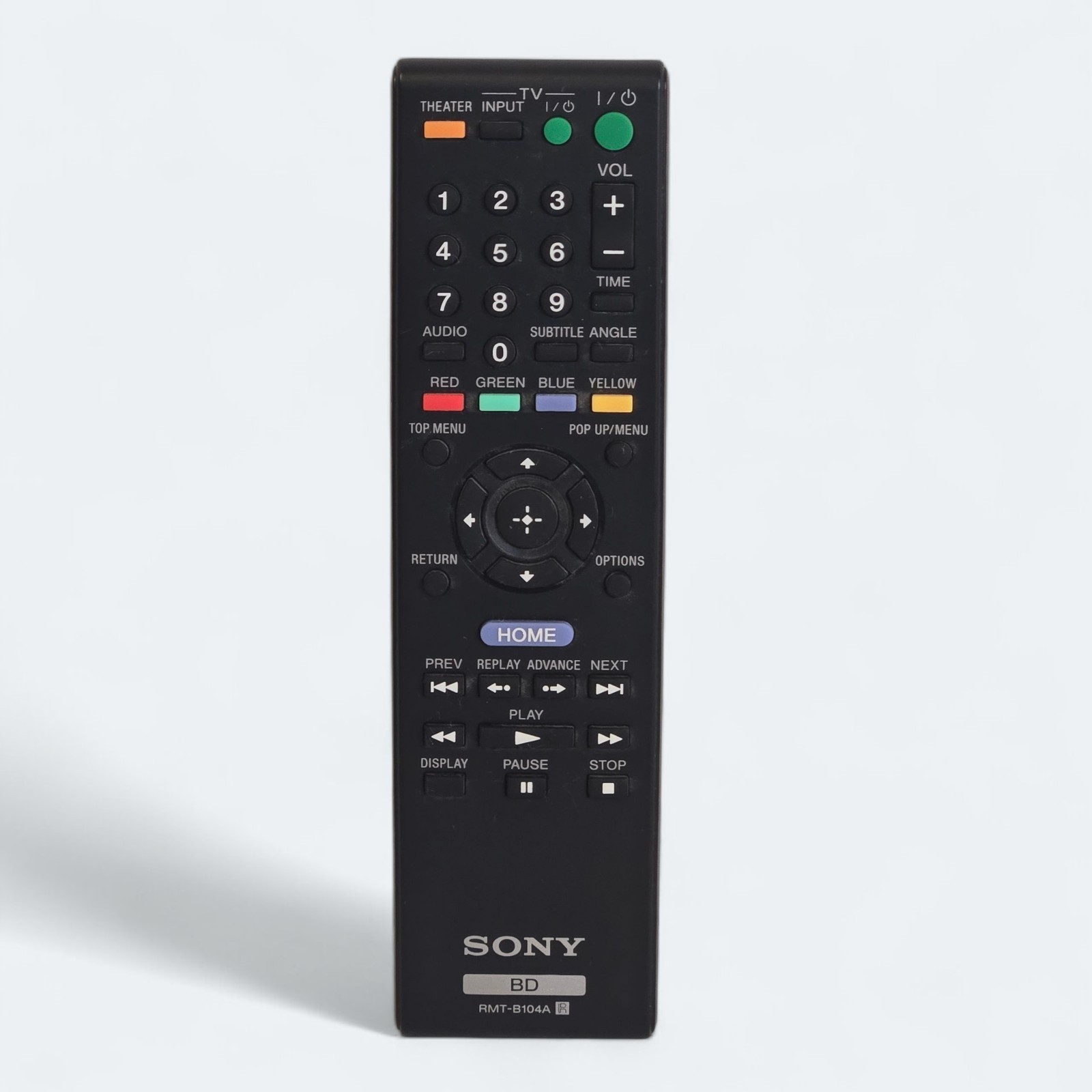 Sony Blu-Ray Disc Remote Control RMT-B104A DVD Player Genuine OEM **TESTED**