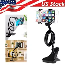 Universal Mobile Phone Gooseneck Stand Holder Flexible Bed Desk Table Clip lot