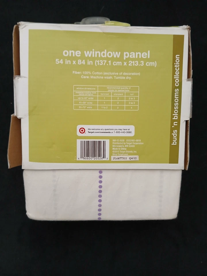 Panel de ventana Circo Buds 'n Blossoms 84" W x 54" L 1 panel de ventana Foto 3 de 3