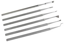 6 Piece Designer's Wax Carving Single-Ended Steel File Set Jewelry Making Tools