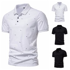 ZONBAILON Men's Summer Print Outdoor Sweat Absorbing Polo Shirt Short Sleeve