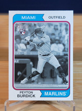 2023 Topps Heritage #322 Peyton Burdick RC B&W Image Variation SP Miami Marlins
