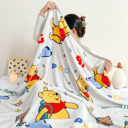 Disney Throw Blanket Stitch Kid Thickened Milk Velvet Blanket Pooh Lunch Blanket - Picture 28 of 28
