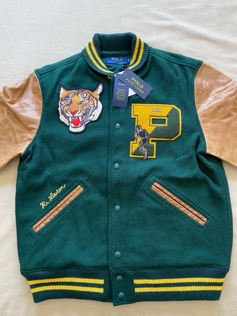 ジャケット・アウター RRL TIGER VARSITY JAKET  RALPHALAUREN  M Polo Varsity Jacket | Polo Varsity Jacket Green