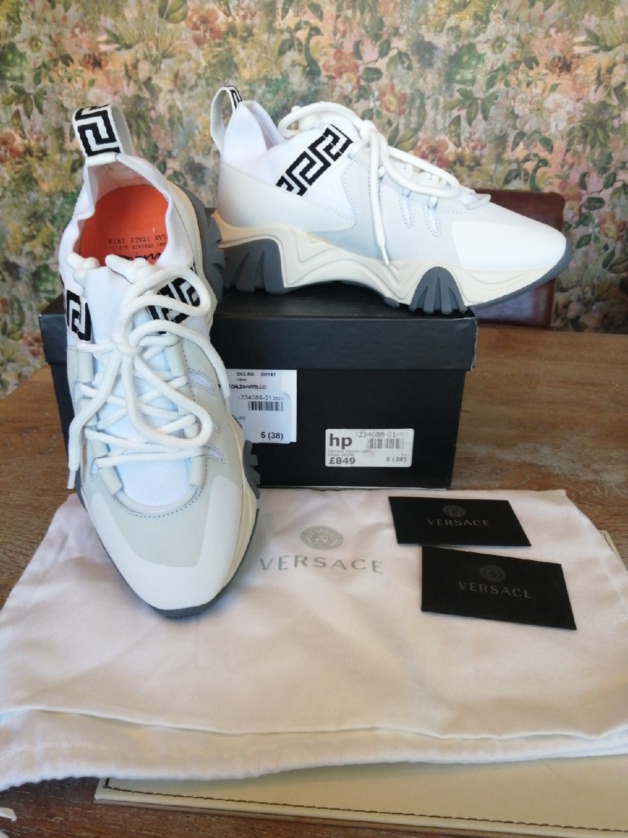 Versace Squalo Women's Trainers White /Grey Size UK