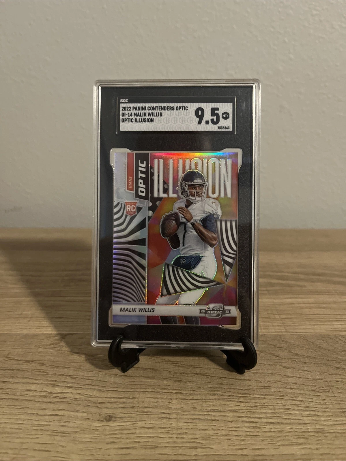 Malik Willis Panini Contenders Optic Optic Illusion #OI14 Black Scope