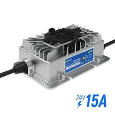 WattCycle 29.2V 15A Aluminum Shell LiFePO4 Battery Charger for 24 Volt Battery