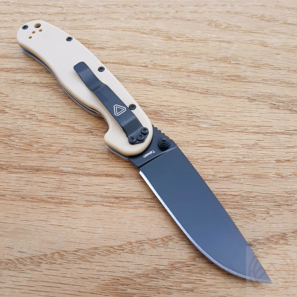 Ontario RAT II Folding Knife 3" Black Finish D2 Tool Steel Drop Blade G10 Handle - Image 4 of 4