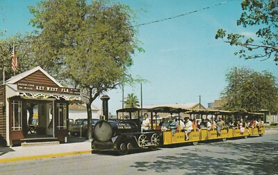 Tourist Depot and Conch Tour Train Key West Florida FL Chrome Postcard