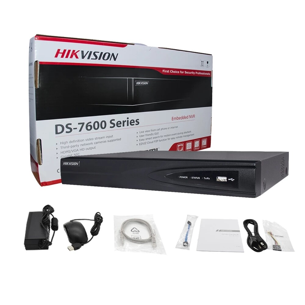 Hikvision 8MP 4K 4ch PoE NVR Network Video Recorder DS-7604NI-K1