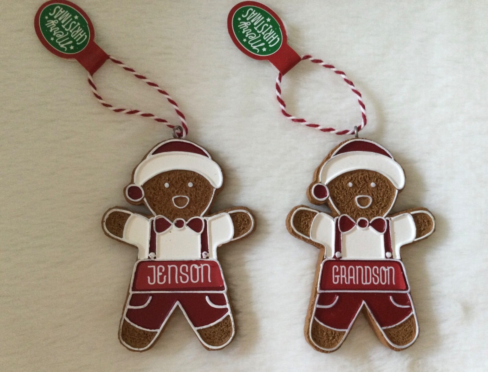 PERSONALISED GINGERBREAD CHRISTMAS TREE DECORATIONS, FREE UK POSTAGE eBay