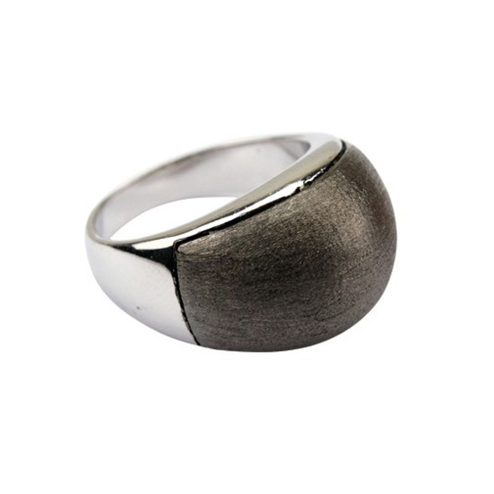 Кольцо Quoins ZRM-01-ED Damen от Q Exclusive Edelstahl silber/dunkelgrau 58 (18,5)