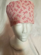 BREAST CANCER LOGOHandmade SURGICAL SCRUB CAPS