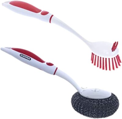 Superio Dish Washing Vegetable Scrubber Brush,Stainless Steel Grill Brush Set