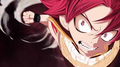 Anime fairy tail dragneel natsu redhead fist men face CCG Gaming Mat Desk