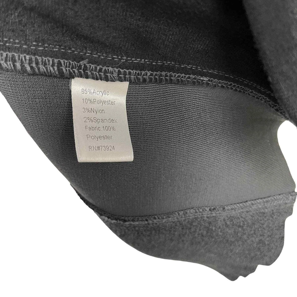 Ming Wang Black Grey Faux Suede Patchwork Cardigan Small - Imagem 4 de 4