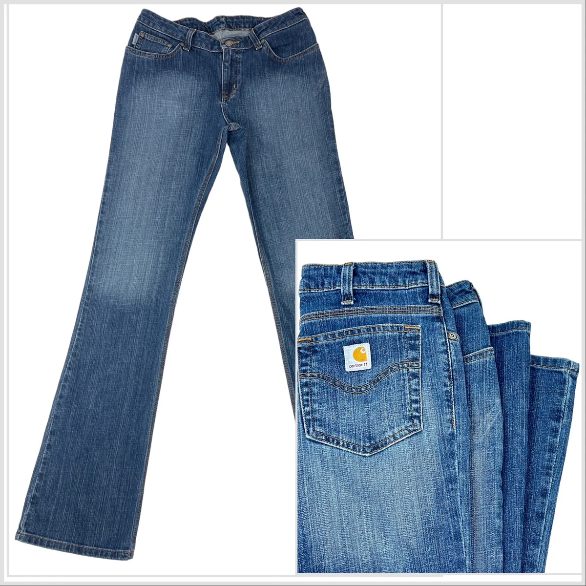 Carhartt Women's Jeans Traditional Fit Size 10 Length 36 (Tall) WB001 FIO