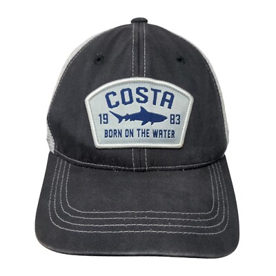Costa Del Mar Born On The Water Snapback Mesh Back Trucker Hat Blue OSFA 
