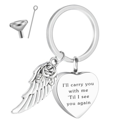 Mini Urne Schlüsselanhänger Titaniumstahl - Für Haustier-Asche