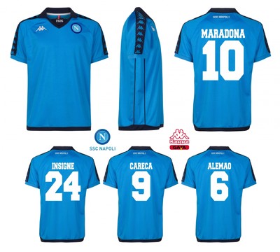 Trikot Wettspiel Napoli Retro Historische Jahre '80 Kappa ...