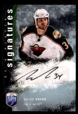 2007-08 UPPER DECK BE A PLAYER SIGNATURES AARON VOROS AUTO MINNESOTA WILD #S-AV