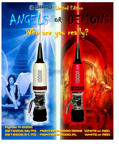 ANTENNA CB SIRIO PERFORMER FIGHTER P 5000 PL ANGELI BIANCHI!!! NUOVO!!! - Foto 2 di 2