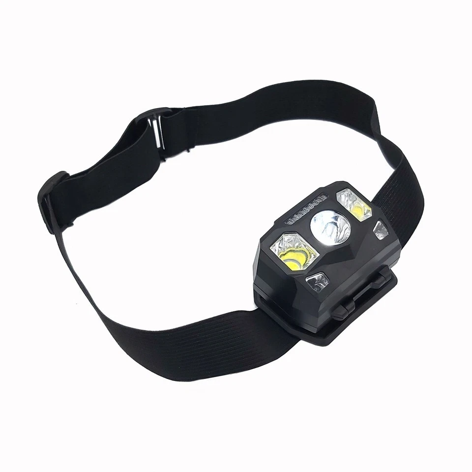 LINTERNA FRONTAL DE CABEZA PARA CAMPING SENDERISMO BICI PESCA LED carga USB - Imagen 2 de 4