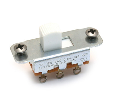 (1) Switchcraft White Slide Switch for Fender Jaguar/Jazzmaster  EP-0260-025
