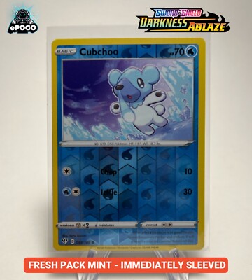 ポケモンカードゲーム KUBOs Cubchoo 048/189 Reverse Holo Pokemon TCG: Darkness Ablaze Card